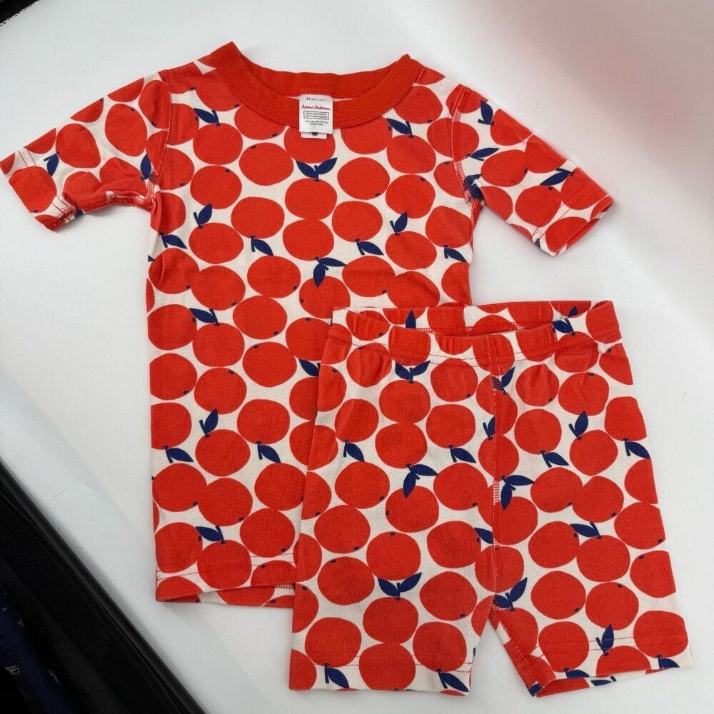 Hanna Andersson Girls Mandarins Pajama Set Size 6/7
